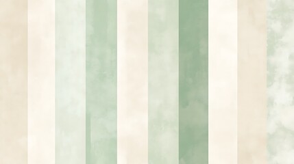 Abstract Watercolor Stripes in Sage and Beige Tones