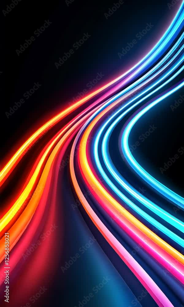 Poster abstract background with colorful lines