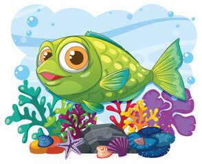 Colorful Sea Creature in Coral Reef