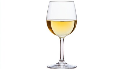 Empty wine glass isolated on white background