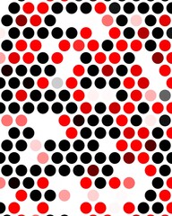 red and white dots