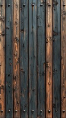 Fototapeta premium Textured Dark Light Brown Wooden Planks Rustic Design Abstract Image Natural Environment Close-Up View Material Aesthetics