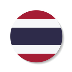 Thailand circle flag logo icon digital vector illustration