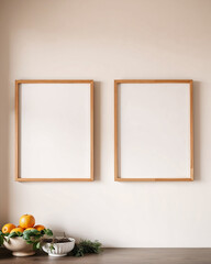 Two frames in a kitchen mockup