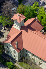 札幌市役所展望回廊より見る時計台