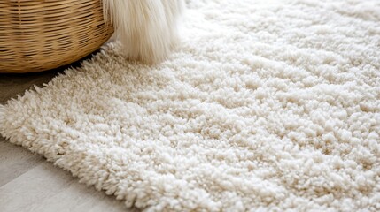 Creamy Soft Fluffy Rug Texture