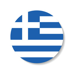 Greece flag circle icon vector illustration design