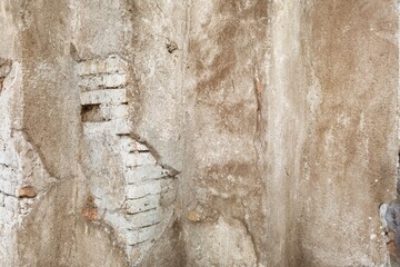brick wall with cement wall texture for background                                                                                                                         