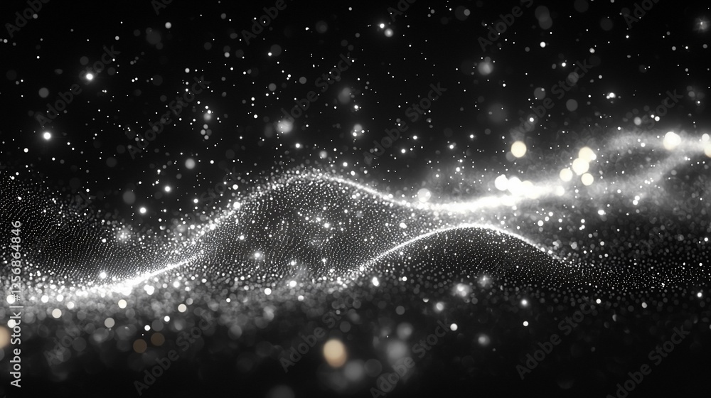 Poster sparkling wave abstract background