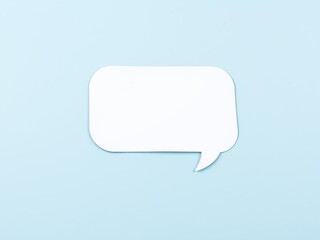 Fototapeta premium Empty bubble chat sticker mockup with market share concept note, business, empty