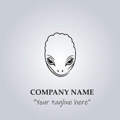 head of gecko company logo vector illustration