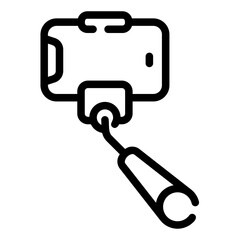 selfie stick Line Icon