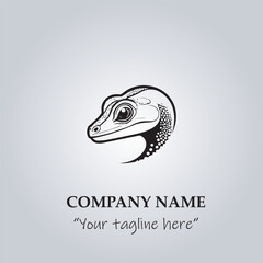 head of gecko company logo vector illustration