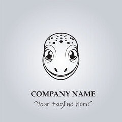 head of gecko company logo vector illustration