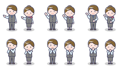 販売員の男女 04