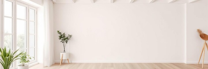 Modern home interior with calming beige color blocking, accented with soft pink and white tones, and natural wood elements for a soothing and sophisticated design, white, pink, home