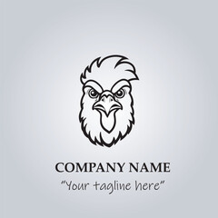head of chicken company logo vector illustration