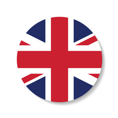 Obraz premium The United Kingdom of Great Britain and Northern Ireland circle flag logo icon digital vector illustration
