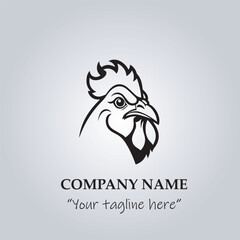 head of chicken company logo vector illustration
