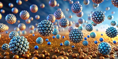 Metal oxide nanoparticles on a surface with visible catalyst activity