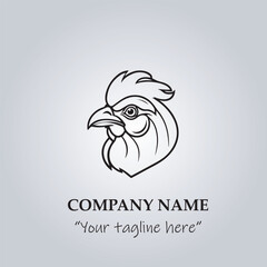 head of chicken company logo vector illustration