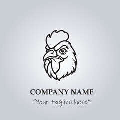 head of chicken company logo vector illustration