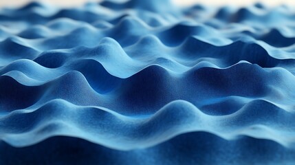 Obraz premium Abstract Blue Undulating Textured Landscape