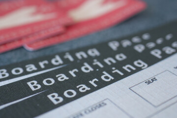 Boarding pass ready for travel from the airport terminal