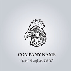 head of chicken company logo vector illustration