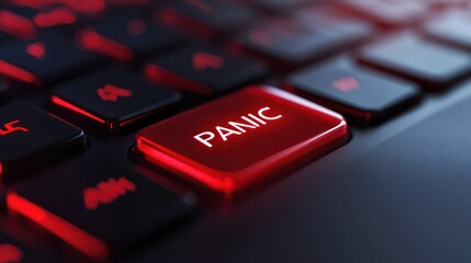 Red Panic Button Keyboard Closeup (2)