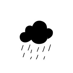 rain cloud silhouette icon