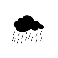 rain cloud silhouette icon