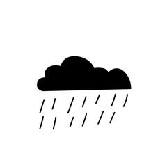 rain cloud silhouette icon