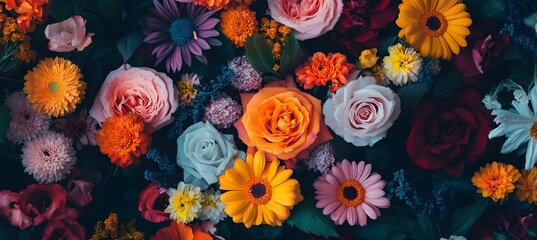 Happy Mother's Day, Women's Day, Valentine's Day or Birthday Banner. Flowers background