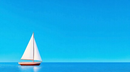 Fototapeta premium Tranquil Sailboat Journey