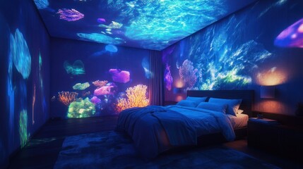 Undersea Bedroom: Immersive Ocean Projection
