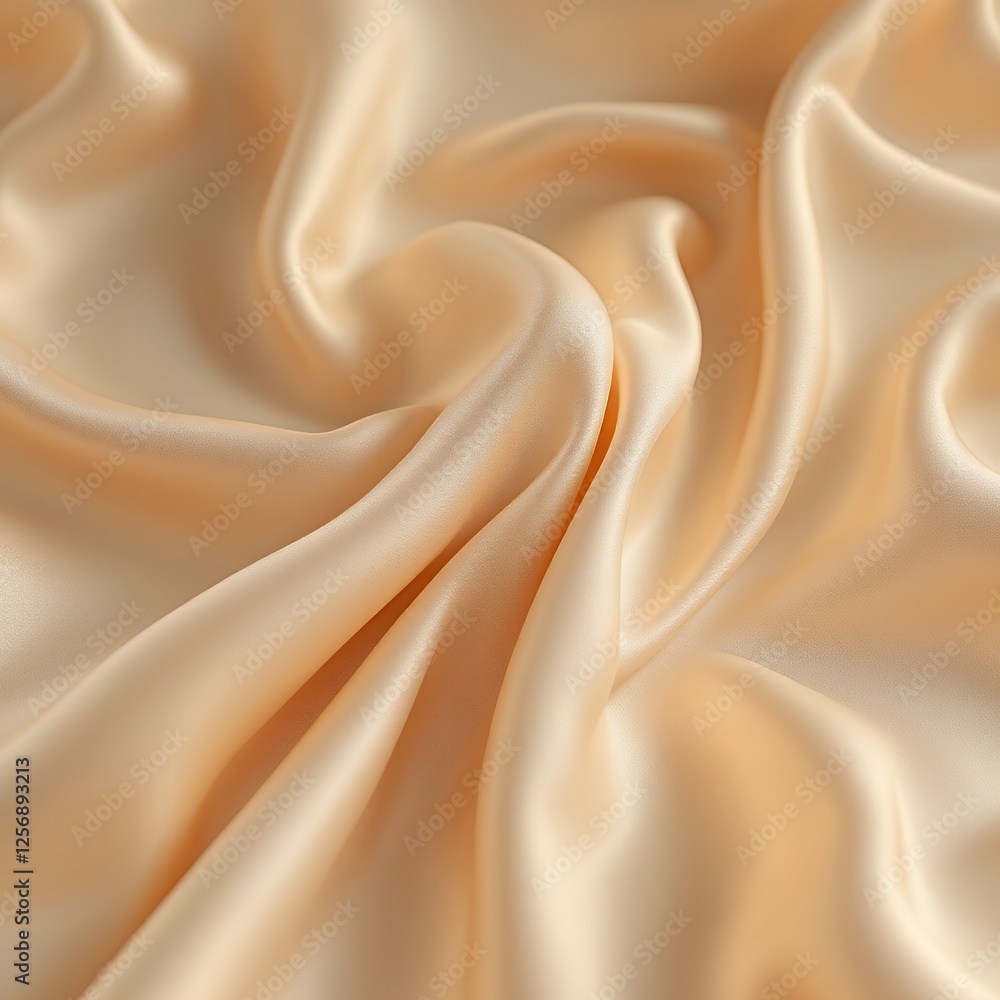 Poster light reflective image with a plastic shiny texture in plastic shiny style with peach color backgrou