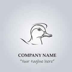 head of duck company logo vector illustration
