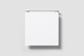 3d rendering blank square sign mockup