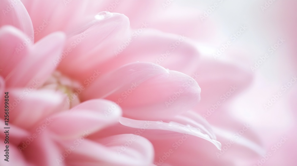 Aufkleber Close up view of delicate pink flower petals creating a soft and serene atmosphere : Generative AI