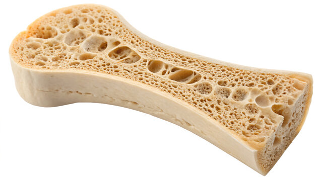 cross section of bone on white background