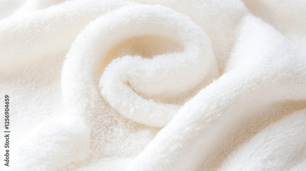 Poster soft and cozy white fabric texture draped elegantly for a warm atmosphere : generative ai