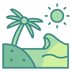 Beach  Icon Element For Design