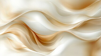 Obraz premium Abstract flowing waves in warm tones create a serene and elegant backdrop for design projects