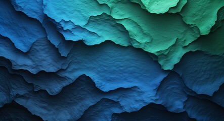 Fototapeta premium Blue to Green gradient grainy rough texture background backdrop illustration