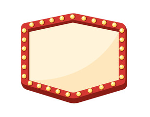 Retro Cinema and Theater Sign Frame