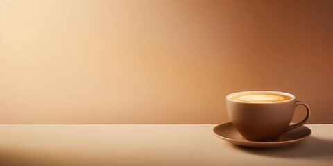 : A modern, high-resolution background with an coffee and cream gradient that transitions from warm tones to dark