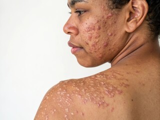 Obraz premium Ichthyosis: Medical Illustration of Dry, Scaly Skin Condition