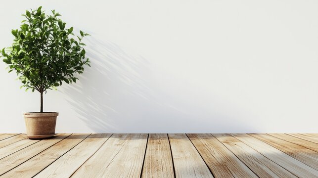 a wooden terasse on white bagground