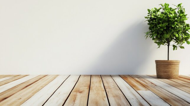 a wooden terasse on white bagground